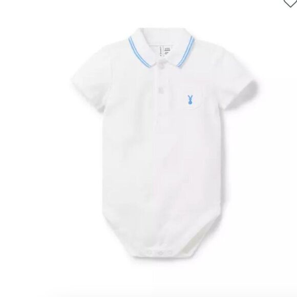 Janie and Jack 100048698 Baby Bunny Pique Polo Bodysuit NWT - Picture 2 of 7